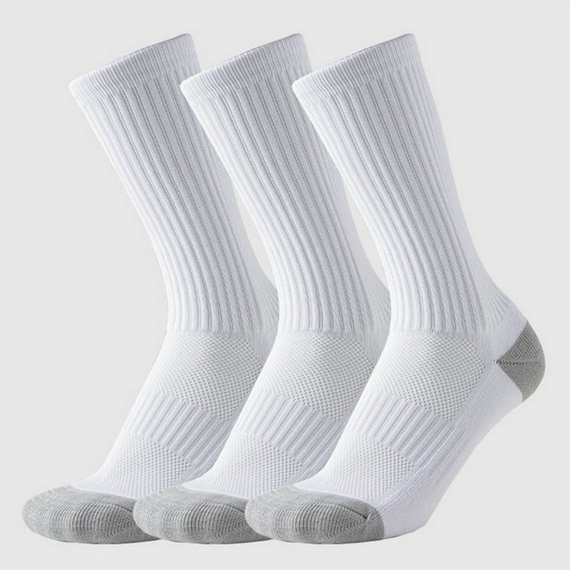 Grey Heel Mid-Calf Soccer Socks
