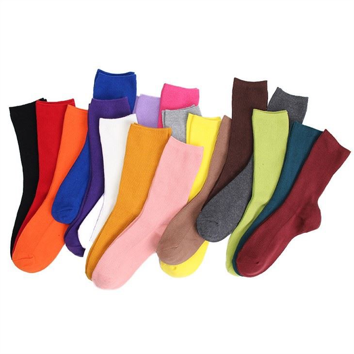 Women's Crew Socks Solid Colors