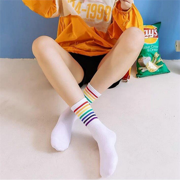 Girls Rainbow Socks