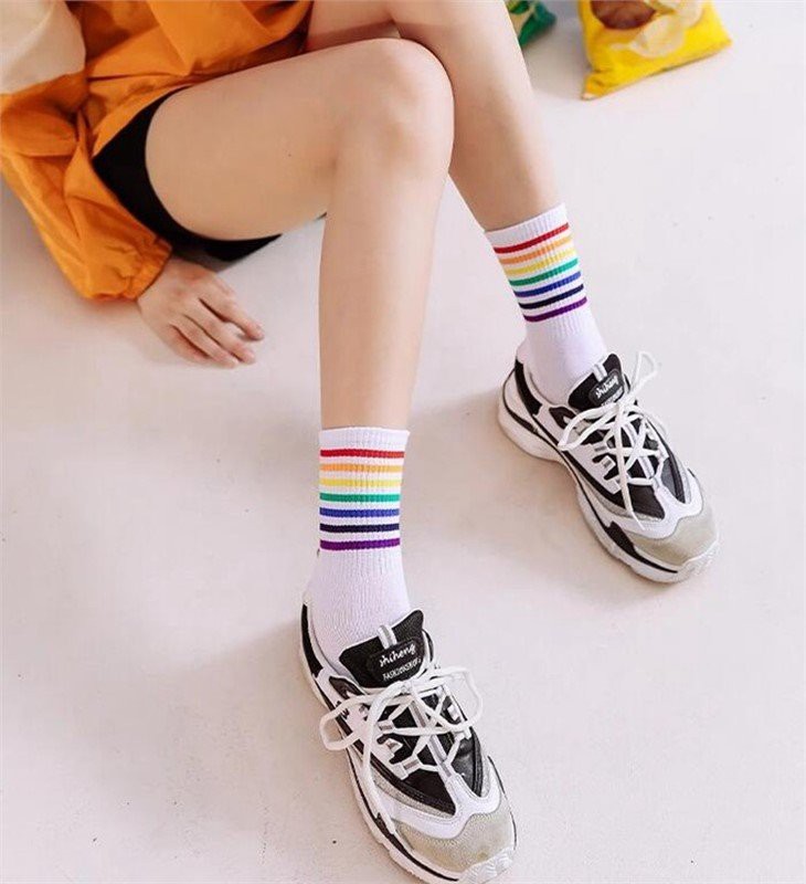 Girls Rainbow Socks