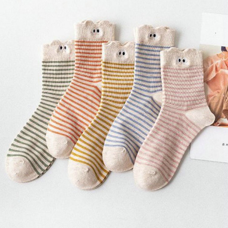 Girls Striped Socks